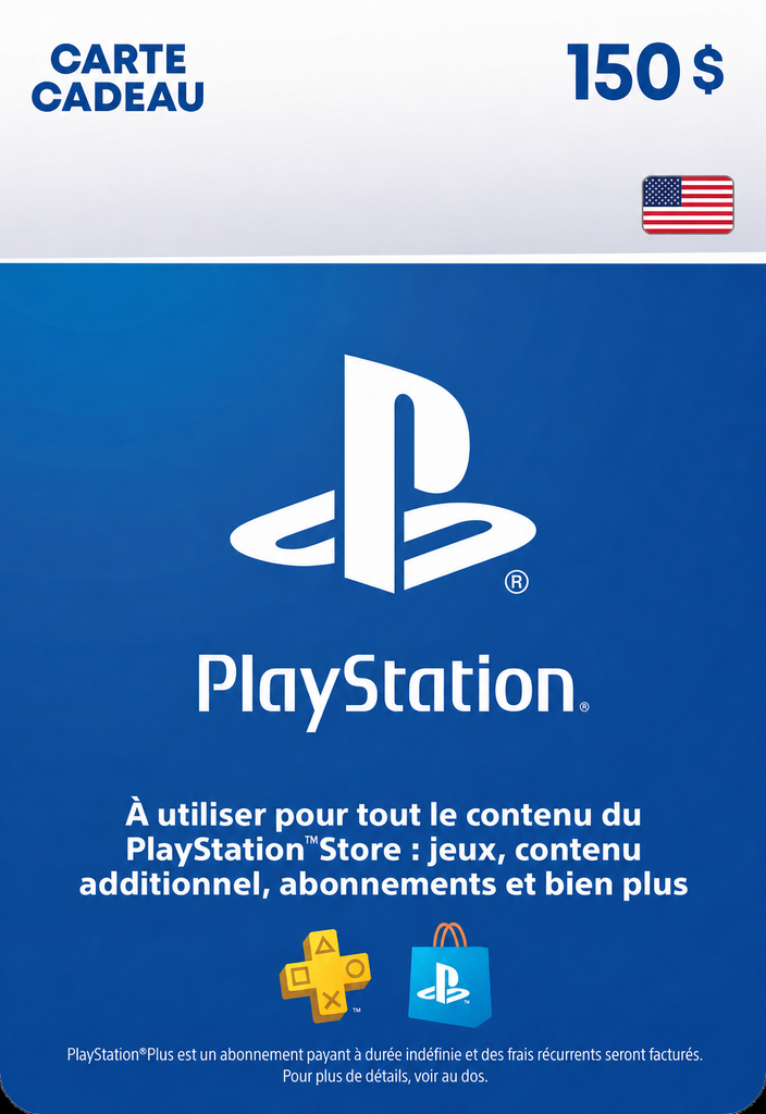 Carte PlayStation 150 $