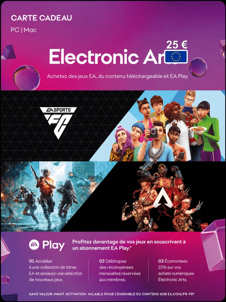[EZPIN-EU-EA-025] Carte EA 25 €