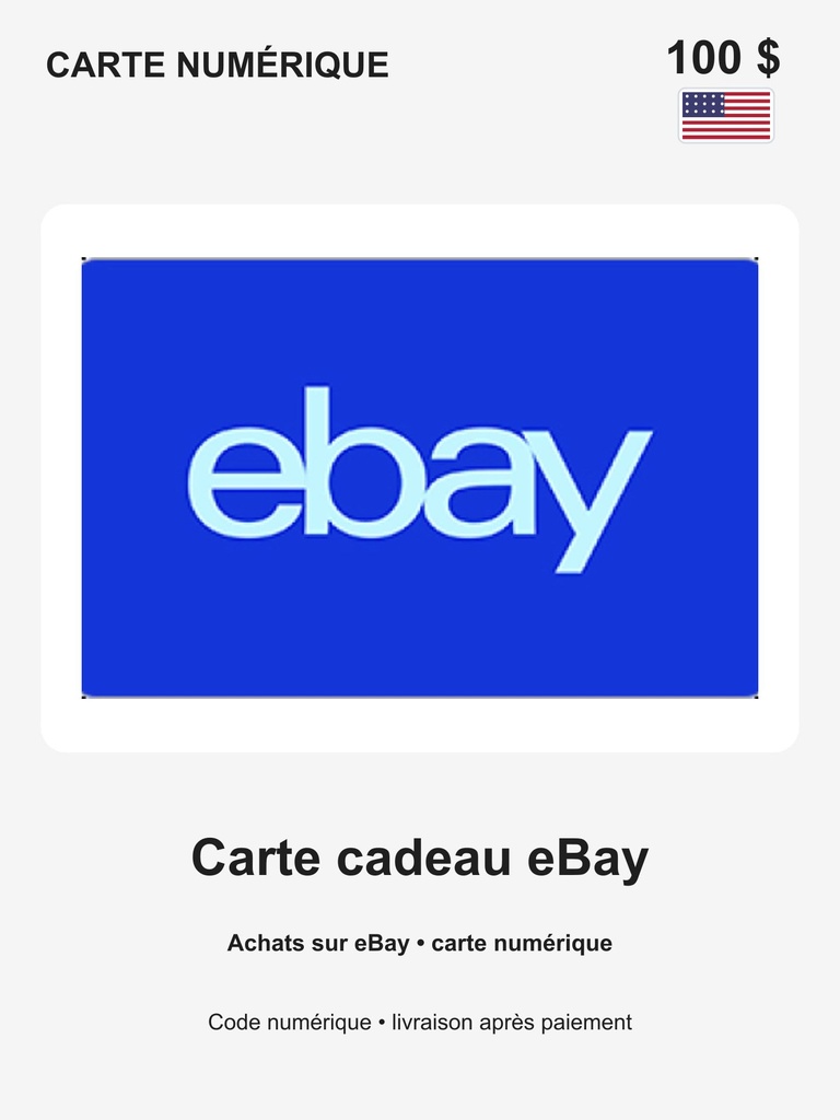 Carte cadeau eBay 100 $