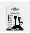 Boffac Lynko LC100-2, câble USB-C vers USB-C 100 W, 2 m