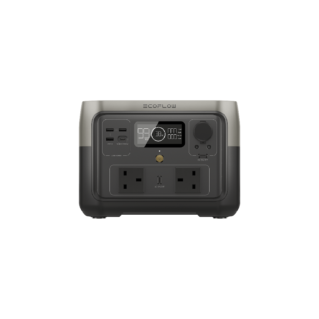 EcoFlow RIVER 2 Max 512 Wh, 500 W, prises UK Type G
