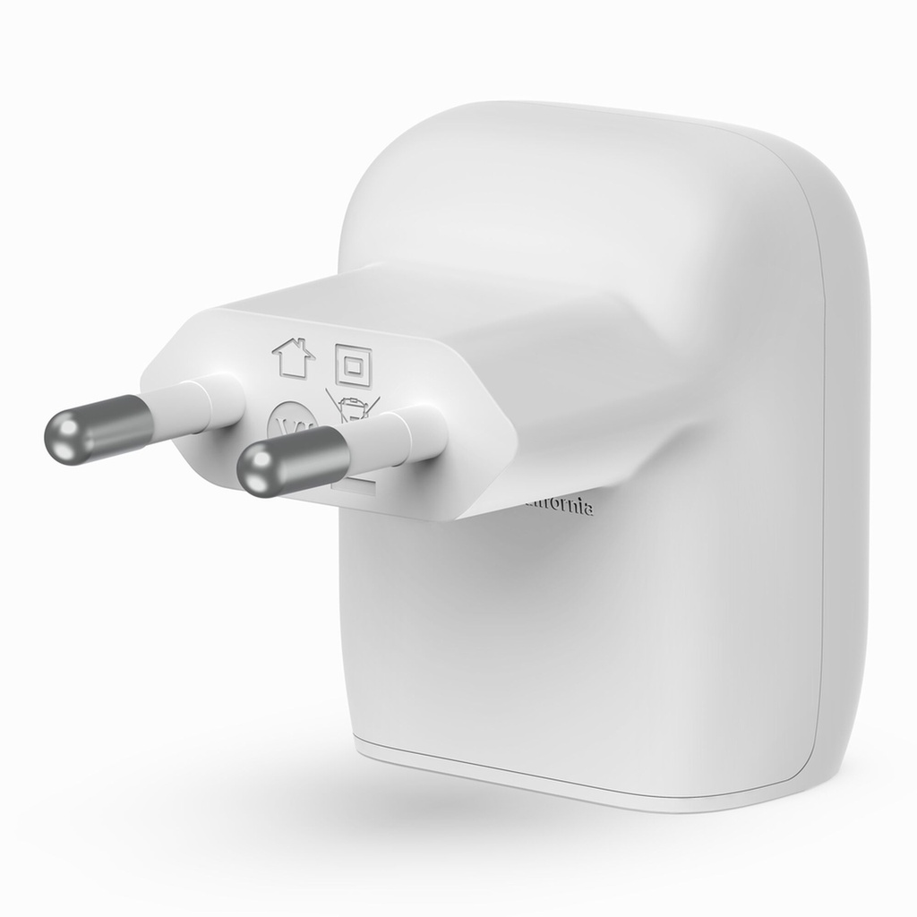 Belkin BoostCharge, chargeur secteur USB-C 20 W avec câble (Blanc)