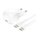 Belkin BoostCharge, chargeur secteur USB-C 20 W avec câble (Blanc)