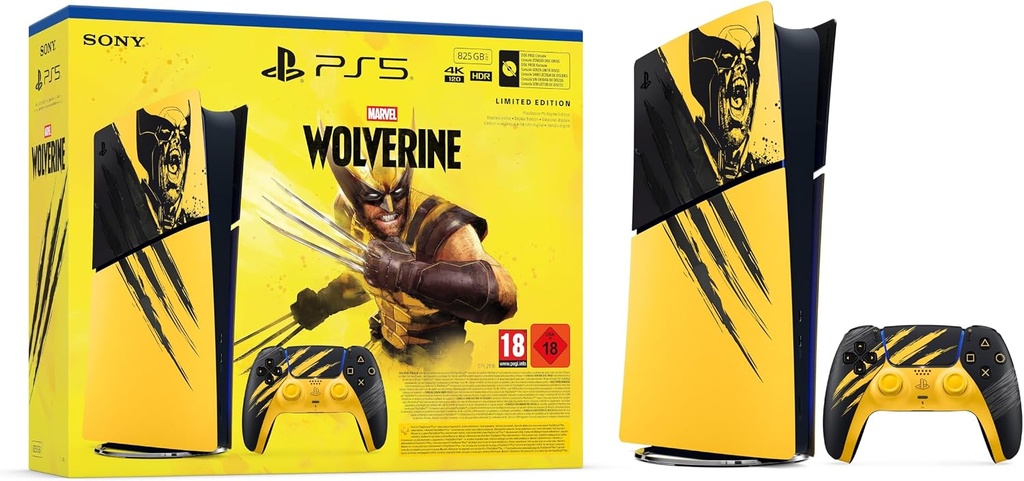 Pack PlayStation 5 numérique – Édition limitée Marvel : Wolverine (Lobezno) – Jaune de combat