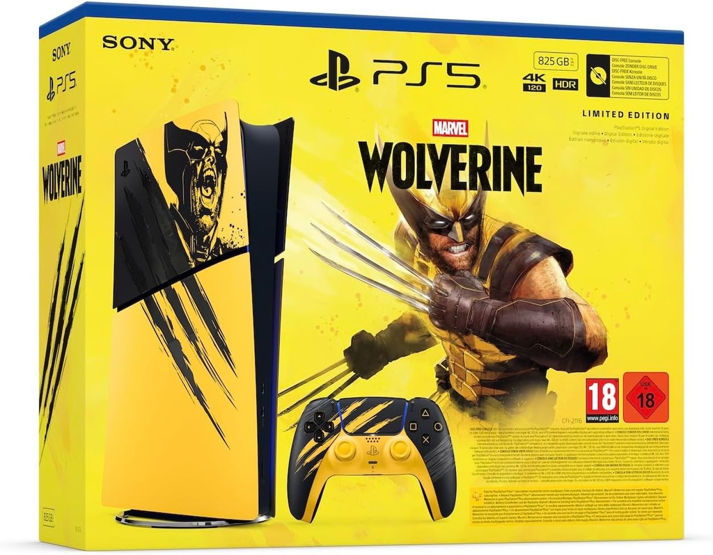 Pack Sony PlayStation 5 numérique - Edition Limitée Wolverine