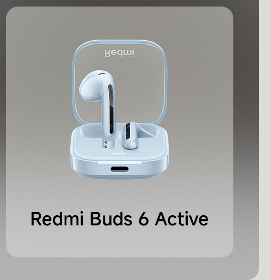 Xiaomi Redmi Buds 6 Active, écouteurs Bluetooth 5.4, autonomie 30 h (Bleu)