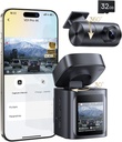 Baseus VD1 Pro Dashcam Voiture Avant Arriere Solaire 4K/1080p, Carte 32GB