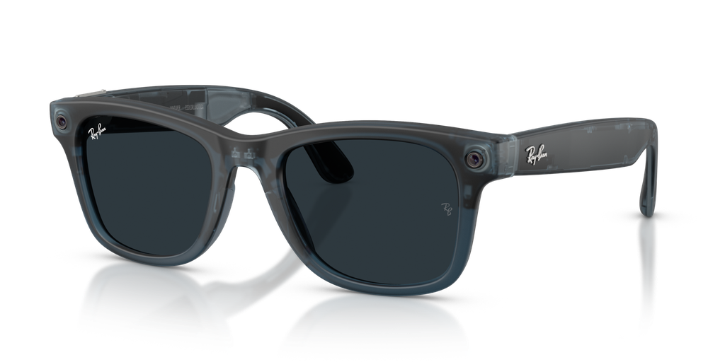 Ray-Ban Meta Gen 3 Wayfarer, Transitions gris, 50-22 (Bleu océan transparent mat)