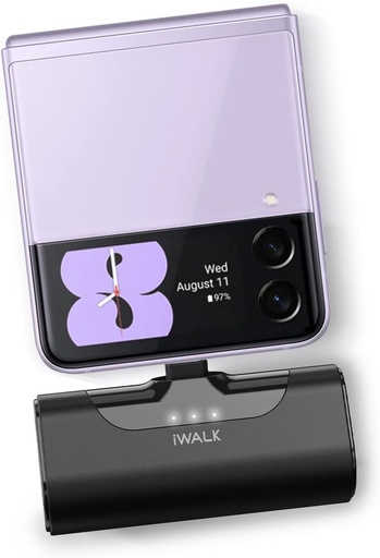 iWALK Banque d'alimentation USB C - 4500mAh, Compatible Téléphones Android Note20 Ultra, Z Fold2, S20/S10