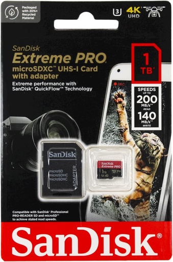 Carte mémoire microSDXC SanDisk Extreme Pro 1 To 