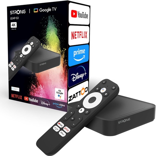 STRONG LEAP-S3, box Google TV 4K, 16 Go