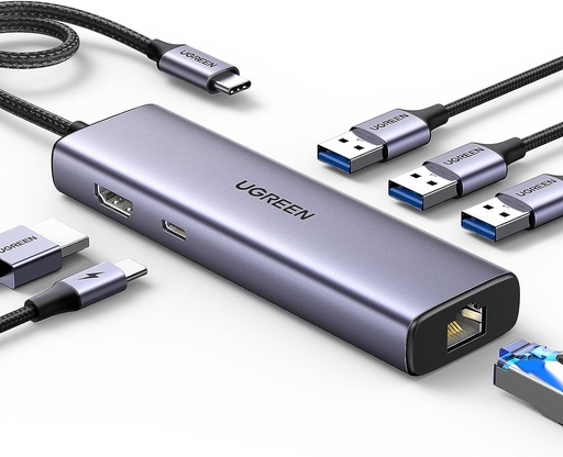 UGREEN Revodok Hub USB C 100W PD Charge Adaptateur 6 en 1 