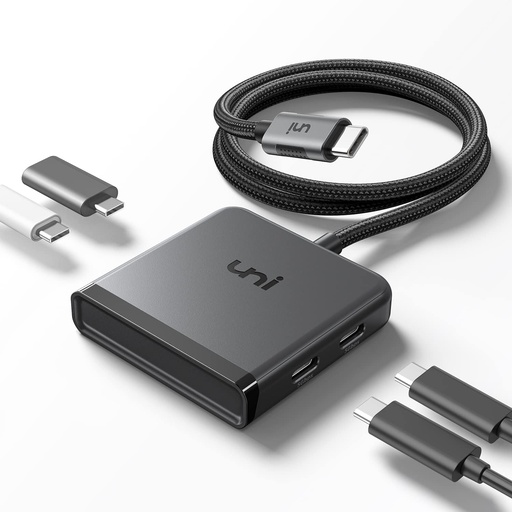 uni Hub USB C 5 Gbps, câble en Nylon de 60 cm, hub Adaptateur 4 Ports USB C vers USB C