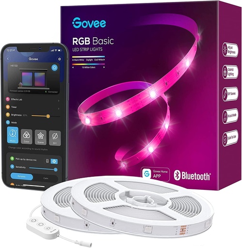 Govee Ruban LED 20m Strip Lights, Bluetooth LED Lights avec contrôle d'application  : H613D