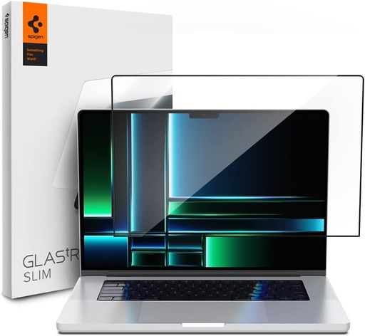 [‎AGL04234] Spigen Glas.tR Slim Verre trempé pour Macbook Pro 14 Pouces (M3 / M3 Pro / M3 Max / M2 Pro / M2 Max / M1 Pro / M1 Max), Couverture complète, Extreme Résistant aux Rayures, Ultra Claire