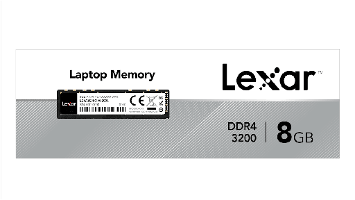 Lexar SODIMM RAM DDR4 8Go, 3200 MHz, Mémoire pour PC Ordinateur Portable