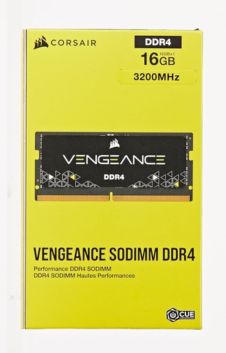 Corsair Vengeance, mémoire SODIMM DDR4 3 200 MHz CL22 pour ordinateur portable