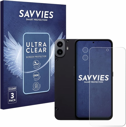 Savvies Protection Ecran pour Nothing CMF Phone 1 (Avant+Caméra) (6 Pièces) - Film Protection Ultra Clair