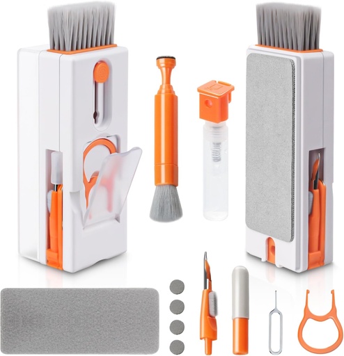Alyvisun Kit de nettoyage de clavier, multifonction 11 en 1, pour ordinateur portable, téléphones, écouteurs