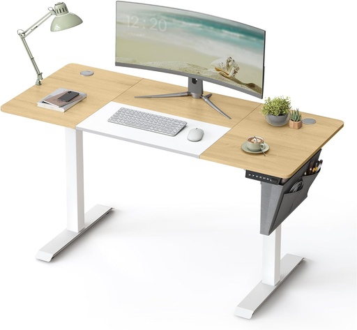 [LSD016N01] SONGMICS Bureau Électrique Assis- Debout, Bureau Réglable en Hauteur, 60P x 140L x (72-120)H cm, 4 Hauteurs Mémorisables