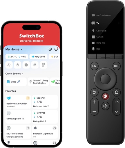 Télécommande universelle SwitchBot avec application personnalisable