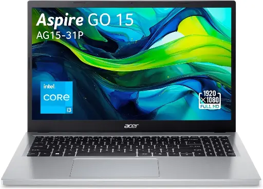 ACER Aspire Go 15 AG15-31P-342L Ordinateur Portable 15,6 pouces FHD,  Intel Core i3-N305, RAM 8 Go, SSD 512 Go,  Windows 11, AZERTY