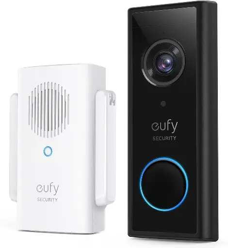 [T8212311] eufy Security Sonnette sans fil Extérieur Étanche avec Caméra et Batterie, Résolution HD 2K