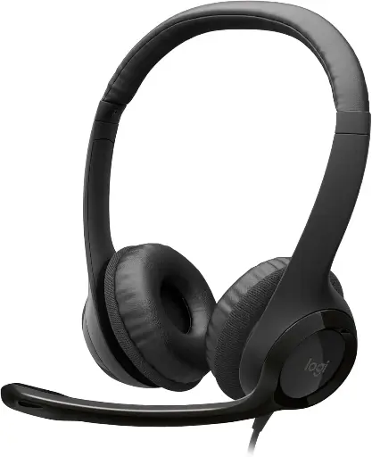 Logitech H390 Casque Filaire pour PC/Ordinateur Portable, Casque Stéréo avec Microphone Antibruit, USB-A