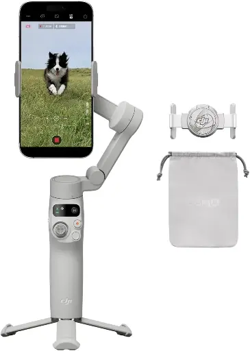 DJI Osmo Mobile 7 stabilisateur pour iPhone, Android, Trépied intégré, Ultra-léger, Nacelle pour téléphone à 3 Axes