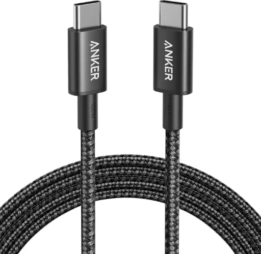 Anker cable USB C vers USB C, 100 W cable usb c charge rapide, pour iPhone , MacBook , iPad Air 4, Samsung Galaxy (1,8 m)