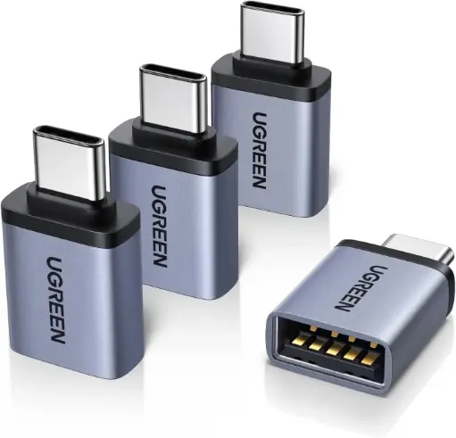 UGREEN Adaptateur USB C vers USB A 3.2 10Gbps OTG (Lot de 4) Adaptateur Type-C Mâle vers Type-A Femelle 
