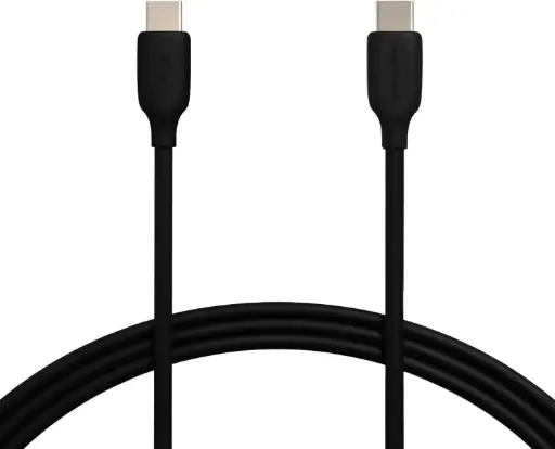 Amazon Basics Câble de chargement rapide USB-C vers USB-C 2.0, débit de 480 Mbit/s, 1.8 m, noir