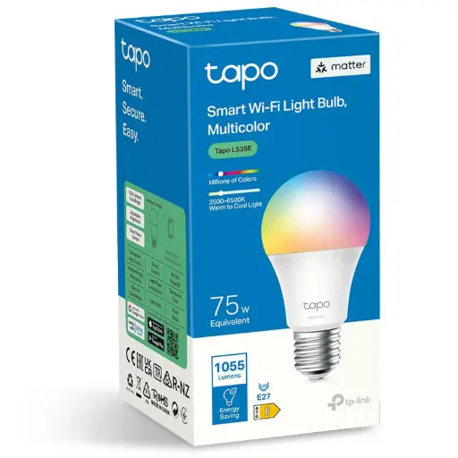 Tapo Ampoule intelligente L535E Matter E27,  (8,6 W ) 1055Lm compatible avec Alexa et Google