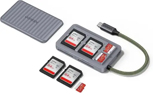 UGREEN Lecteur Carte SD USB C avec Étui de Stockage Adaptateur Micro SD 170MB/s