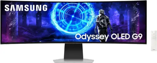 Samsung 49" OLED - Odyssey OLED G9 S49DG954SU, 240Hz , 0.03ms, Dalle OLED incurvé, DWQHD Argent