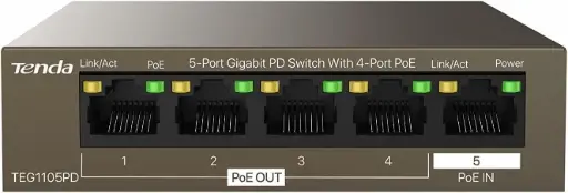 Tenda TEG1105P 5-Port Gigabit Routeur