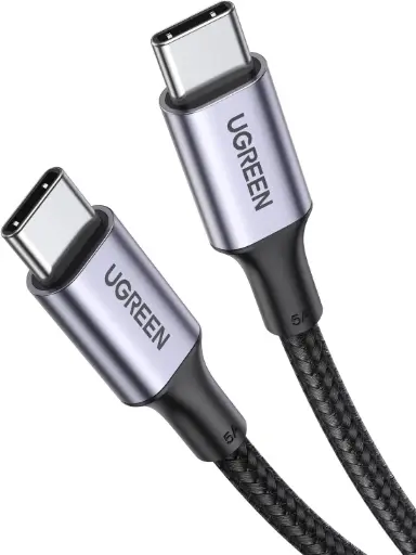 [70429] Câble UGREEN de chargeur USB-C vers USB-C 100 W 5 A (nylon tressé) - longueur : 2cm -Charge rapide