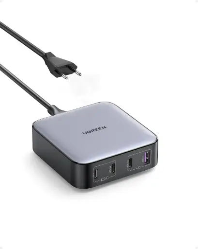 [90928] UGREEN Nexode 100W Chargeur USB C Rapide Bureau 4 Ports avec GaN II, 2m Câble Alimentation Inclus