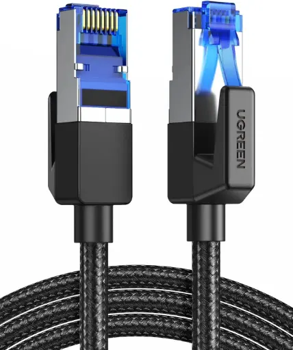[NW153 80433] UGREEN Cat 8 Câble Ethernet Réseau RJ45 Super Débit 40Gbps 2000MHz Nylon Tressé Double Blindage 5m