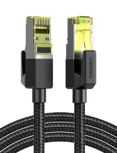 [NW150 80421] UGREEN Cat 7 Câble Ethernet Réseau RJ45 Double Blindage Noyau de Cuivre Nylon Tressé "1m"