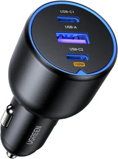 [90413] UGREEN 130W de Chargeur Voiture "Allume Cigare" (Cable non inclus)  Charge Rapide
