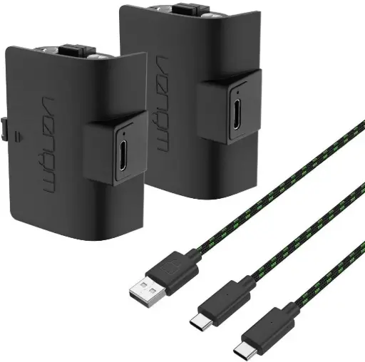 Venom, pack de 2 batteries 1100 mAh pour manettes Xbox (Noir)