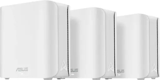 ASUS ZenWiFi BD4 (Pack de 3) Système WiFi 7 Mesh, Double -Bande, 3600 Mbps, Couverture jusqu'à 603 m² avec Double Ports 2,5G Blanc