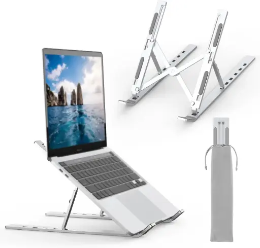 GRIFEMA GB1054B, support pliable pour ordinateur portable, 6 hauteurs (Argent)