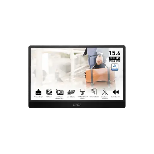 MSI PRO MP161 E2, 15,6″ FHD, dalle IPS, 60 Hz, 4 ms (Portable, Noir)