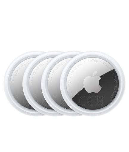Apple Lot de 4 AirTags  (2ᵉ génération) : Traqueur pour Porte-clés, Portefeuille et Plus Encore