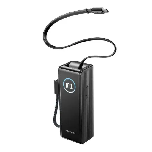 Batterie externe EcoFlow Powerbank (25 000 mAh, 170 W, 100 W, câbles rétractables intégrés)