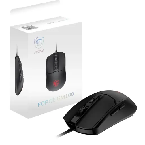 MSI Forge GM100, souris gaming filaire 6 400 DPI, USB, RGB