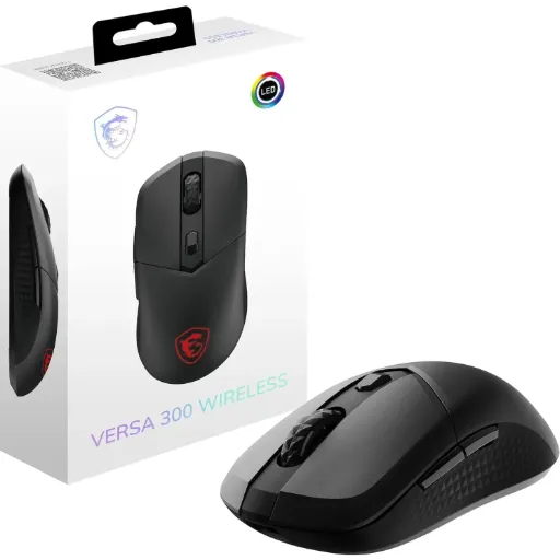 MSI Versa 300 Wireless, souris gaming tri-mode 8 000 DPI, RGB (Noir)