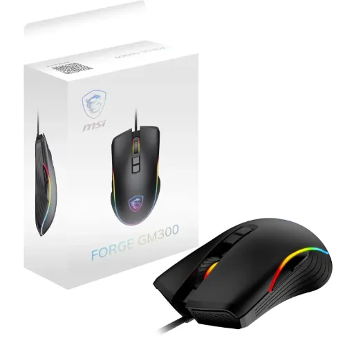 MSI Forge GM300, souris gaming filaire 7 200 DPI, USB, RGB